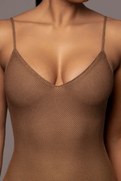 Tan Elba Knit Maxi Dress -Lady Clothing Store PRODUCT JAN52023 VDAY 45