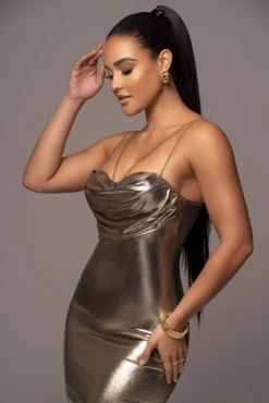 Light Gold Visions Of You Midi Dress -Lady Clothing Store PRODUCT JAN52023 VDAY 9