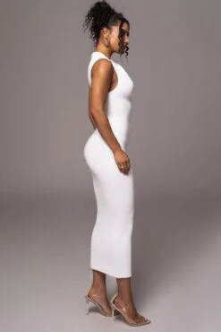 White Never Better Midi Dress -Lady Clothing Store PRODUCT JUL112023 CHIFFON 112