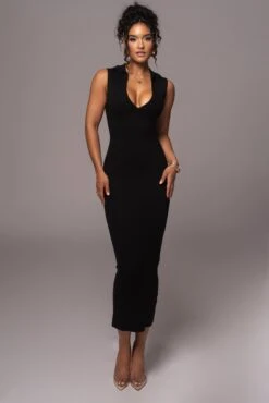 Black Never Better Midi Dress -Lady Clothing Store PRODUCT JUL112023 CHIFFON 118