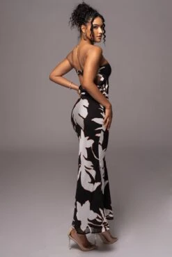 Ivory Floral Break Free Strapless Maxi Dress -Lady Clothing Store PRODUCT JUL112023 CHIFFON 4