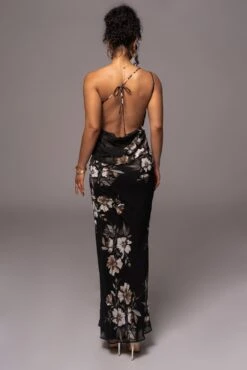 Grey Floral Treasure One Shoulder Dress -Lady Clothing Store PRODUCT JUL112023 CHIFFON 41