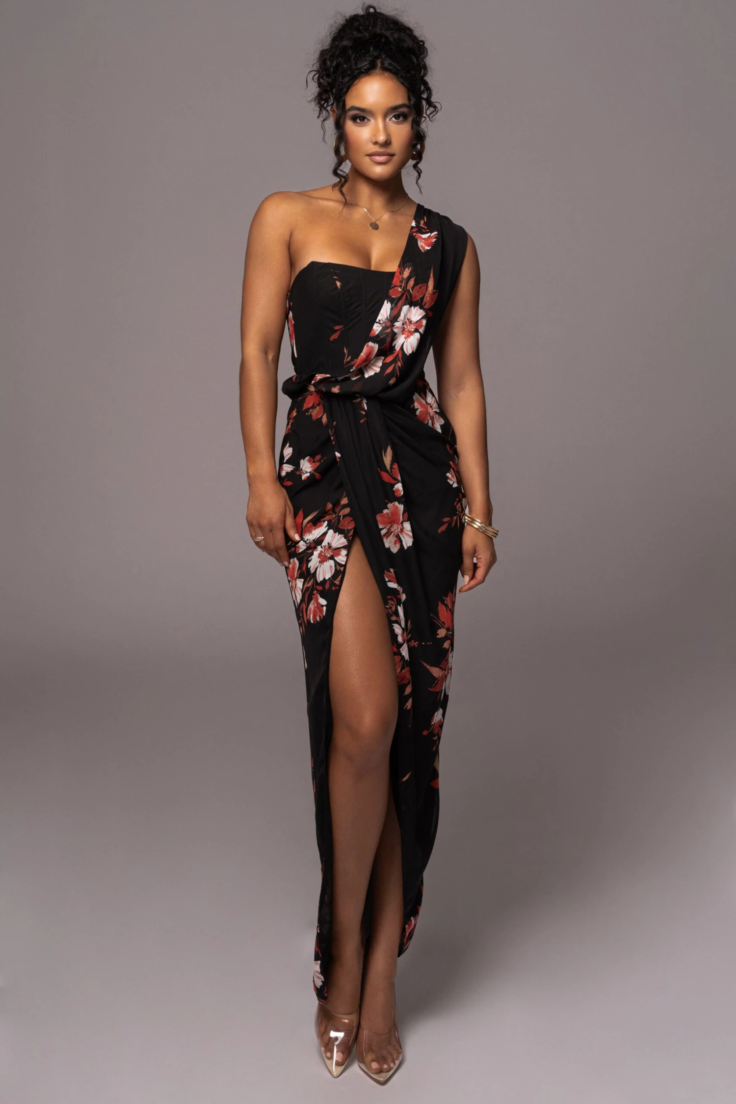 Red Floral Dream Chiffon Dress 8 Red Floral Dream Chiffon Dress - Image 6