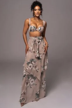 Purple Floral Printed Love Two-Piece Set -Lady Clothing Store PRODUCT JUL112023 CHIFFON 67