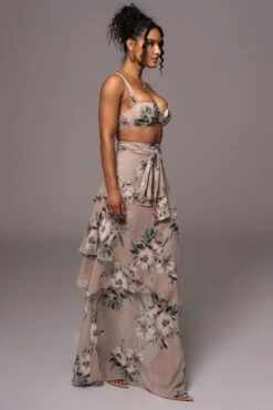 Purple Floral Printed Love Two-Piece Set -Lady Clothing Store PRODUCT JUL112023 CHIFFON 69