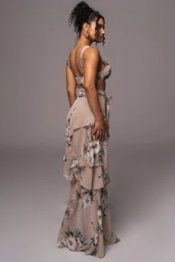 Purple Floral Printed Love Two-Piece Set -Lady Clothing Store PRODUCT JUL112023 CHIFFON 70