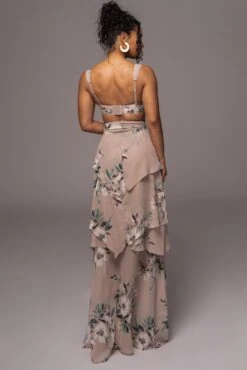 Purple Floral Printed Love Two-Piece Set -Lady Clothing Store PRODUCT JUL112023 CHIFFON 71