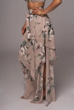 Purple Floral Printed Love Two-Piece Set -Lady Clothing Store PRODUCT JUL112023 CHIFFON 75