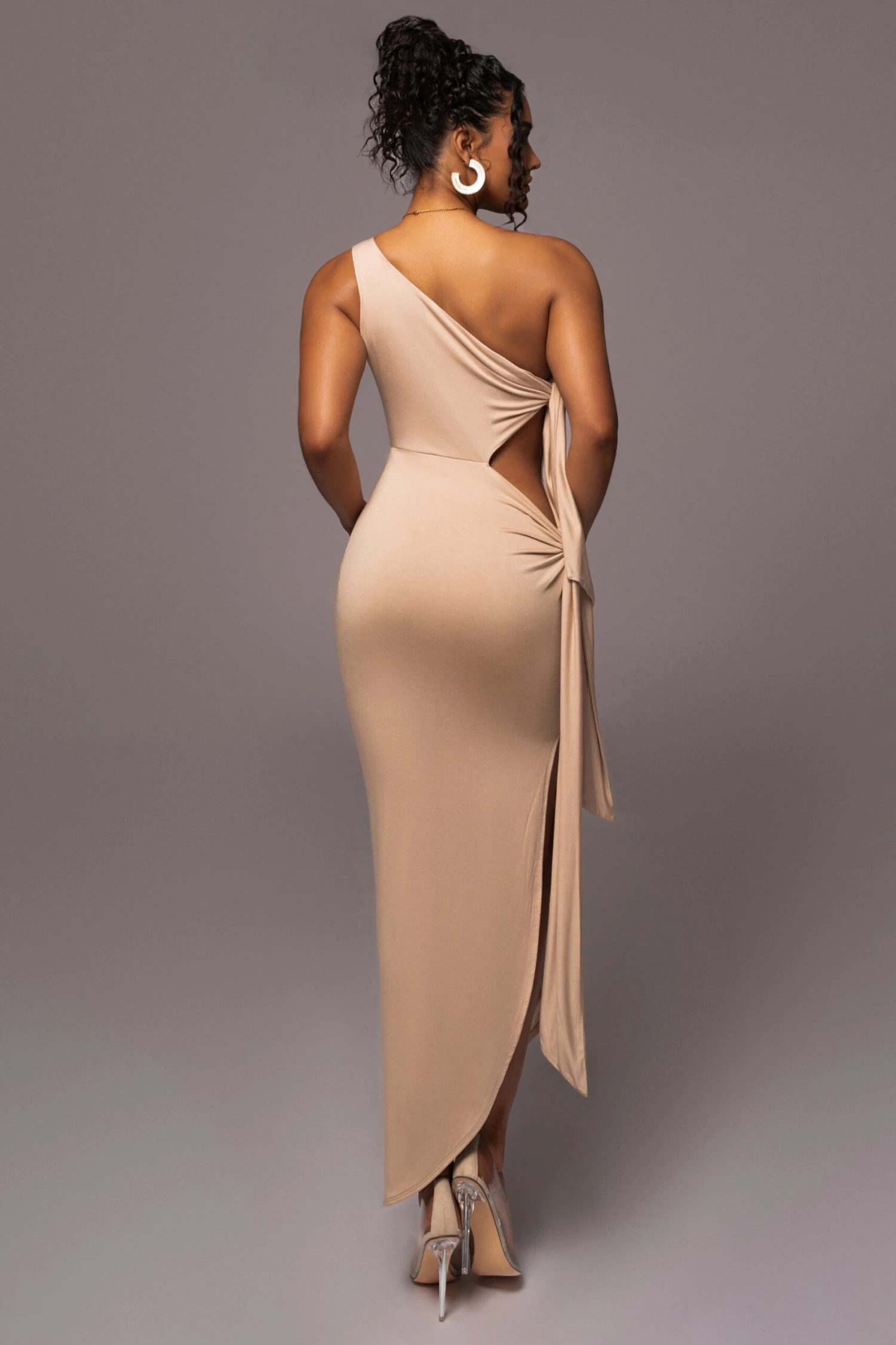 Tan Out Of Mind One Shoulder Dress 11 Tan Out Of Mind One Shoulder Dress - Image 9