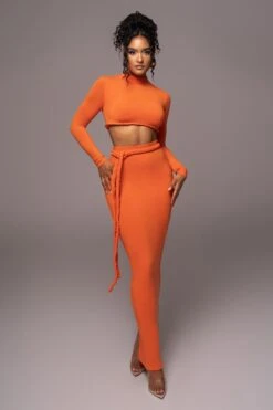 Orange City Love Two-Piece Skirt Set -Lady Clothing Store PRODUCT JUL112023 NEWARRIVALS 177