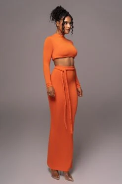 Orange City Love Two-Piece Skirt Set -Lady Clothing Store PRODUCT JUL112023 NEWARRIVALS 179