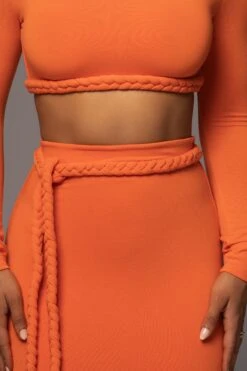 Orange City Love Two-Piece Skirt Set -Lady Clothing Store PRODUCT JUL112023 NEWARRIVALS 188