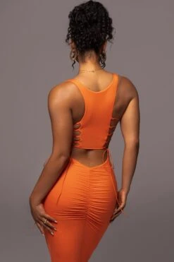 Tangerine Late Nights Midi Dress -Lady Clothing Store PRODUCT JUL112023 NEWARRIVALS 26