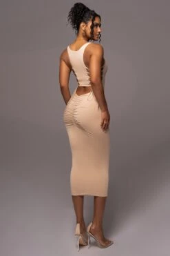 Tan Late Nights Midi Dress 20 Tan Late Nights Midi Dress -Lady Clothing Store PRODUCT JUL112023 NEWARRIVALS 33