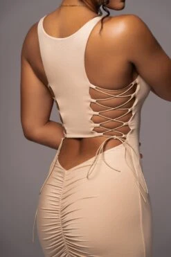 Tan Late Nights Midi Dress 15 Tan Late Nights Midi Dress -Lady Clothing Store PRODUCT JUL112023 NEWARRIVALS 36