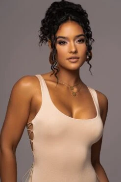 Tan Late Nights Midi Dress 17 Tan Late Nights Midi Dress -Lady Clothing Store PRODUCT JUL112023 NEWARRIVALS 38