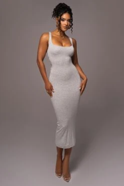 Grey Late Nights Midi Dress 16 Grey Late Nights Midi Dress -Lady Clothing Store PRODUCT JUL112023 NEWARRIVALS 49