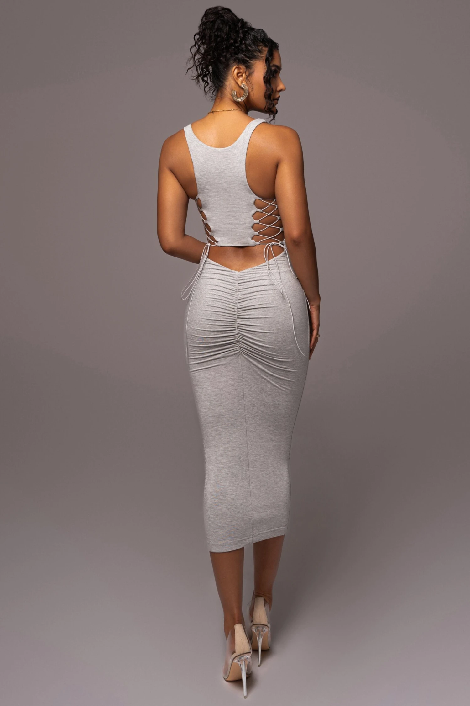 Grey Late Nights Midi Dress 13 Grey Late Nights Midi Dress - Image 11