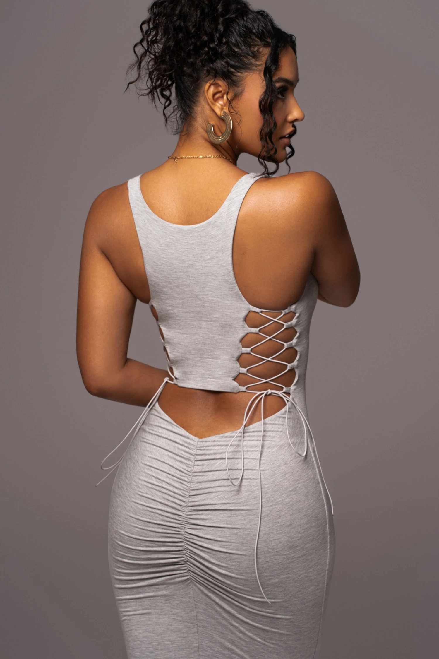 Grey Late Nights Midi Dress 12 Grey Late Nights Midi Dress - Image 10