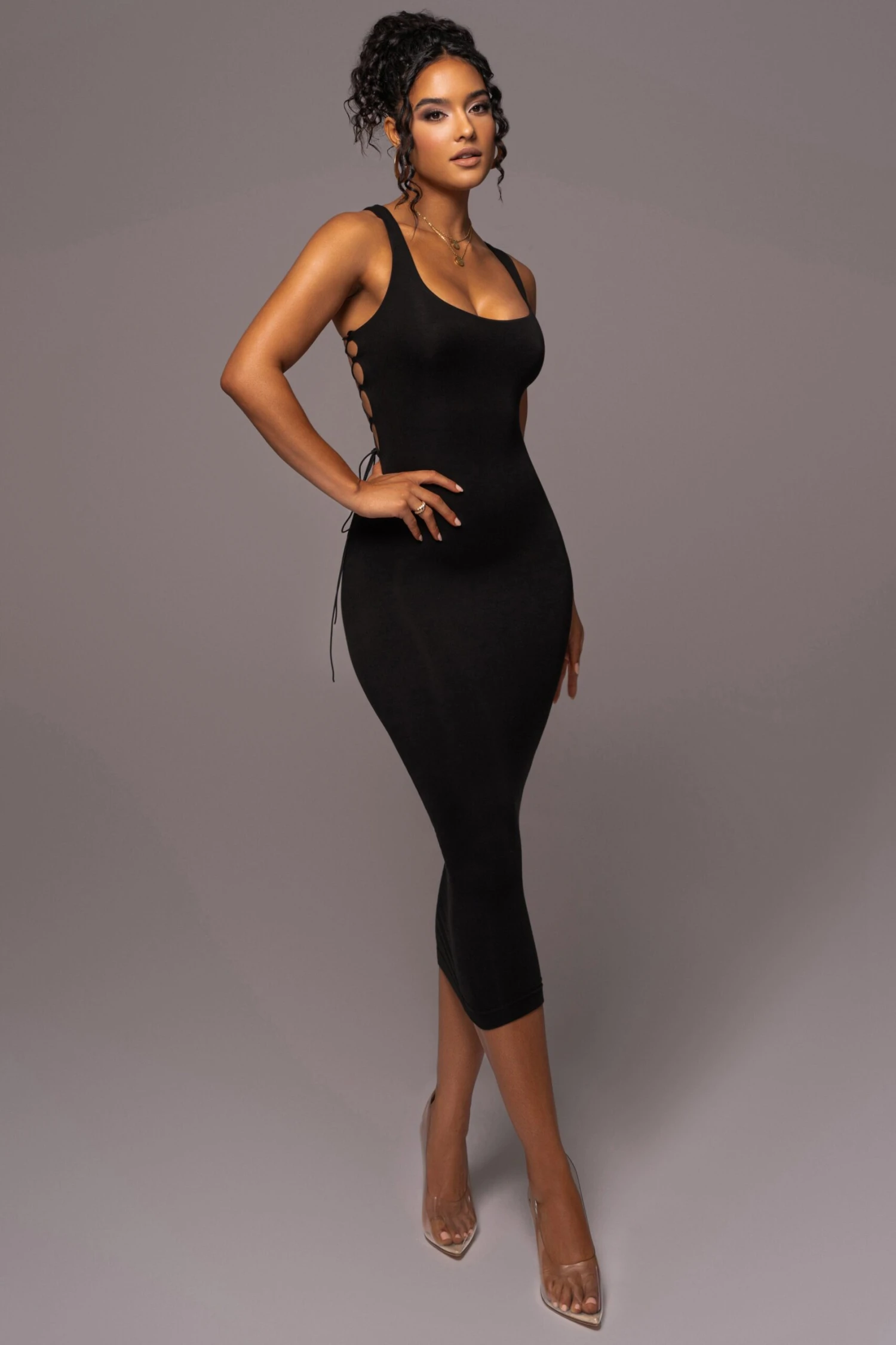 Black Late Nights Midi Dress 5 Black Late Nights Midi Dress - Image 3