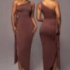 Chocolate Out Of Mind One Shoulder Dress -Lady Clothing Store PRODUCT JUL112023 NEWARRIVALS 90 adab6e9c ffad 4aed aec8 b6621cc6e1aa