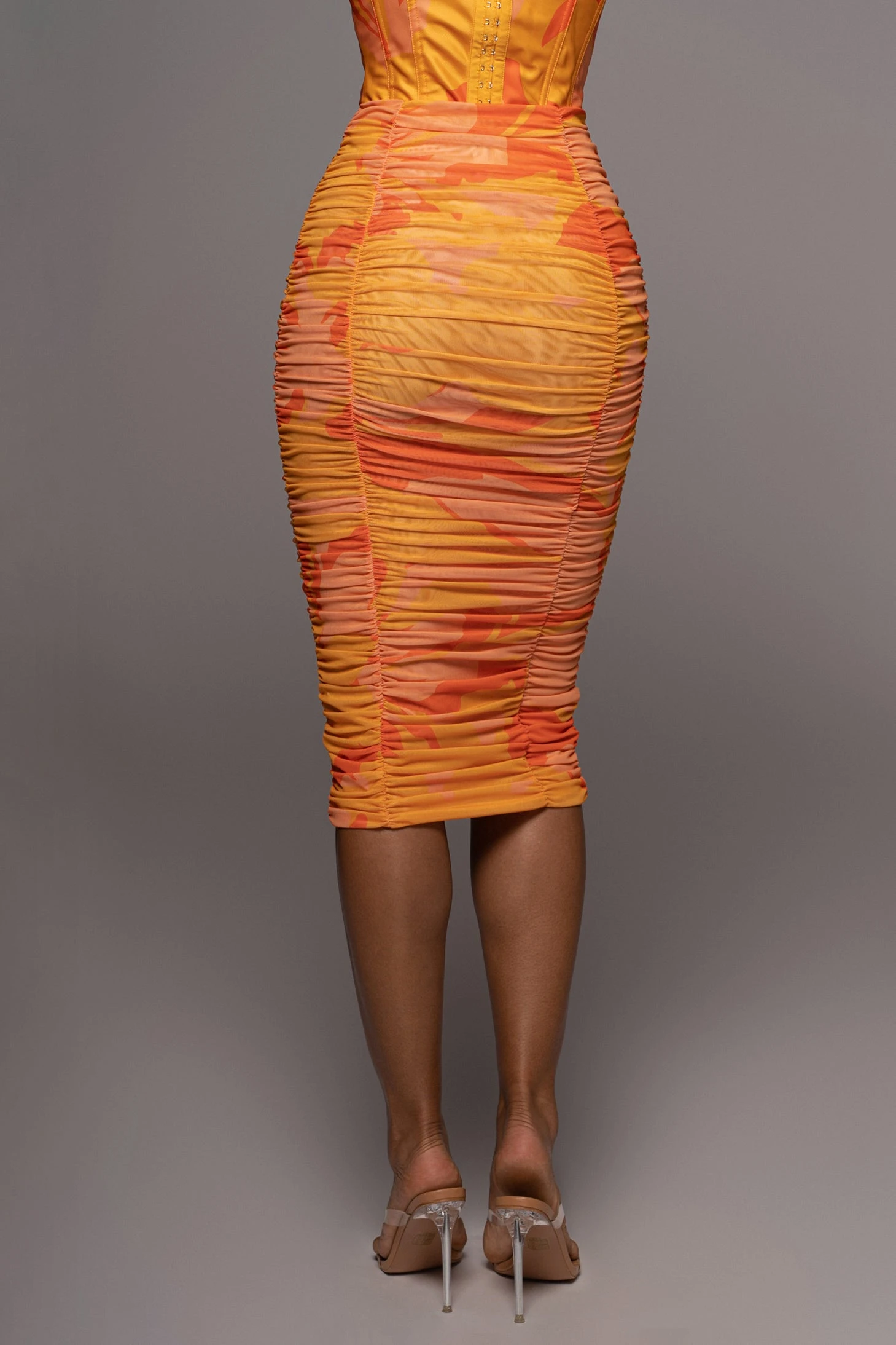 Orange Costa Rica Floral Skirt 10 Orange Costa Rica Floral Skirt - Image 8