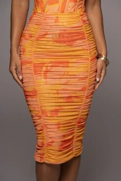 Orange Costa Rica Floral Skirt 14 Orange Costa Rica Floral Skirt -Lady Clothing Store PRODUCT JUL132022 58