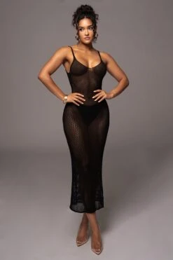 Black Almost Paradise Netted Maxi Dress -Lady Clothing Store PRODUCT JUL132023 ASAPMISSING 2