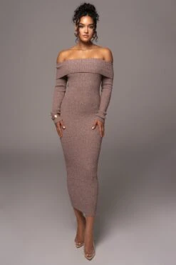 Brown Take A Chance Off-Shoulder Dress 20 Brown Take A Chance Off-Shoulder Dress -Lady Clothing Store PRODUCT JUL132023 ASAPMISSING 44