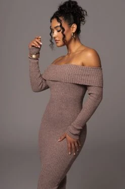 Brown Take A Chance Off-Shoulder Dress 18 Brown Take A Chance Off-Shoulder Dress -Lady Clothing Store PRODUCT JUL132023 ASAPMISSING 50
