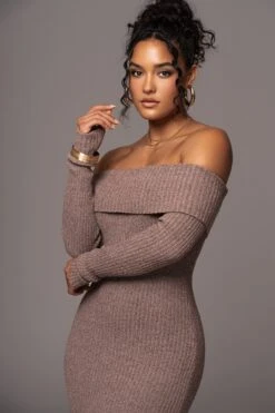 Brown Take A Chance Off-Shoulder Dress 16 Brown Take A Chance Off-Shoulder Dress -Lady Clothing Store PRODUCT JUL132023 ASAPMISSING 51
