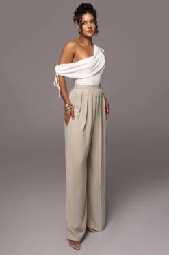 Sage Josette Wide-Leg Pleated Pants -Lady Clothing Store PRODUCT JUL132023 CHIFFON 10