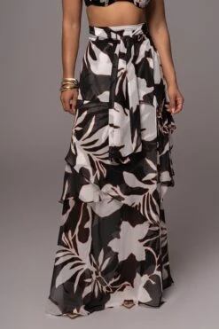 White Floral Printed Love Two-Piece Set -Lady Clothing Store PRODUCT JUL132023 CHIFFON 100