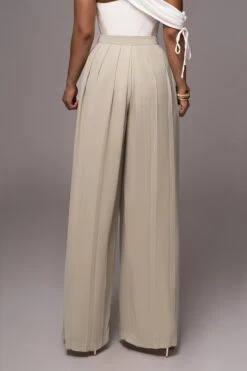 Sage Josette Wide-Leg Pleated Pants -Lady Clothing Store PRODUCT JUL132023 CHIFFON 15