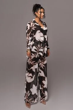 Ivory Floral Between Us Printed Button Up 22 Ivory Floral Between Us Printed Button Up -Lady Clothing Store PRODUCT JUL132023 CHIFFON 182