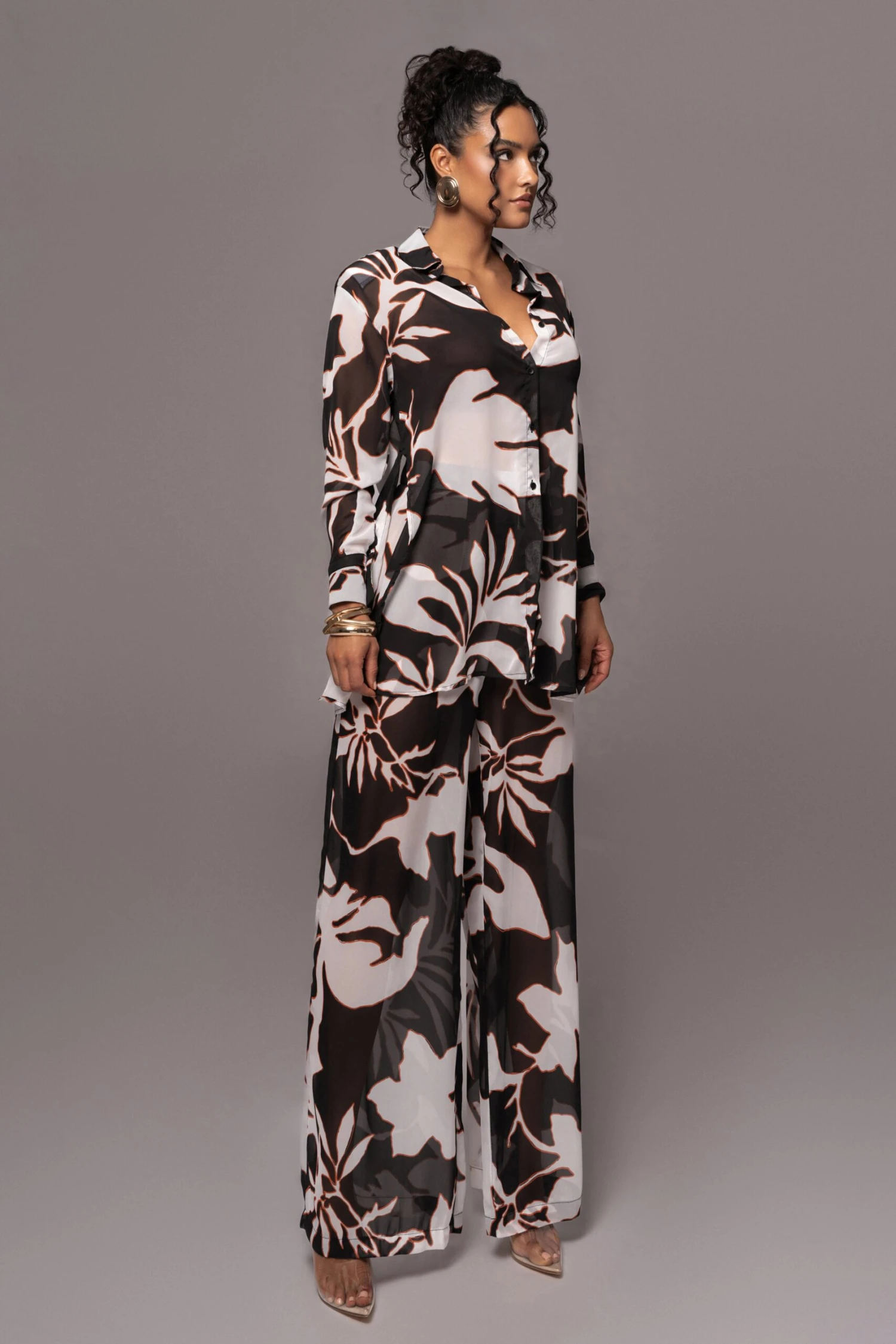 Ivory Floral Between Us Printed Button Up 10 Ivory Floral Between Us Printed Button Up - Image 8