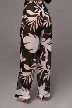 Ivory Floral Stay For A While Printed Trousers -Lady Clothing Store PRODUCT JUL132023 CHIFFON 191