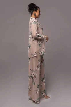 Purple Floral Between Us Printed Button Up -Lady Clothing Store PRODUCT JUL132023 CHIFFON 197