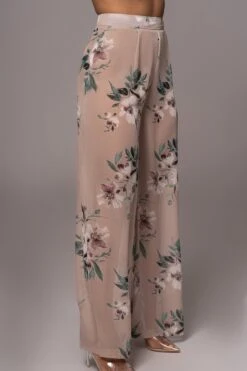Purple Floral Stay For A While Printed Trousers -Lady Clothing Store PRODUCT JUL132023 CHIFFON 208