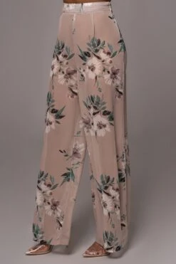 Purple Floral Stay For A While Printed Trousers -Lady Clothing Store PRODUCT JUL132023 CHIFFON 210