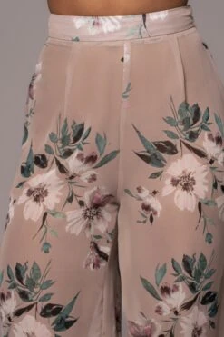 Purple Floral Stay For A While Printed Trousers -Lady Clothing Store PRODUCT JUL132023 CHIFFON 211