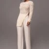 Cream Natalya Rib Knit Top 2 Cream Natalya Rib Knit Top -Lady Clothing Store PRODUCT JUL132023 CHIFFON 214