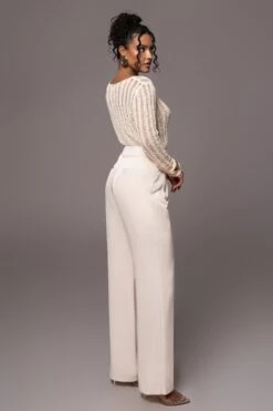 Cream Natalya Rib Knit Top -Lady Clothing Store PRODUCT JUL132023 CHIFFON 222