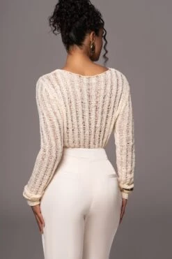 Cream Natalya Rib Knit Top -Lady Clothing Store PRODUCT JUL132023 CHIFFON 224