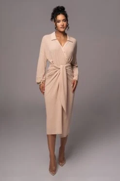 Tan Sunlight Crinkled Mesh Skirt Set -Lady Clothing Store PRODUCT JUL132023 CHIFFON 235