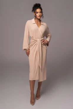 Tan Sunlight Crinkled Mesh Skirt Set -Lady Clothing Store PRODUCT JUL132023 CHIFFON 236