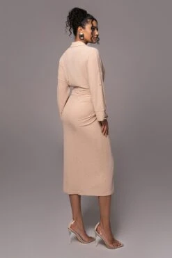 Tan Sunlight Crinkled Mesh Skirt Set -Lady Clothing Store PRODUCT JUL132023 CHIFFON 239