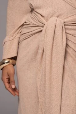 Tan Sunlight Crinkled Mesh Skirt Set -Lady Clothing Store PRODUCT JUL132023 CHIFFON 244