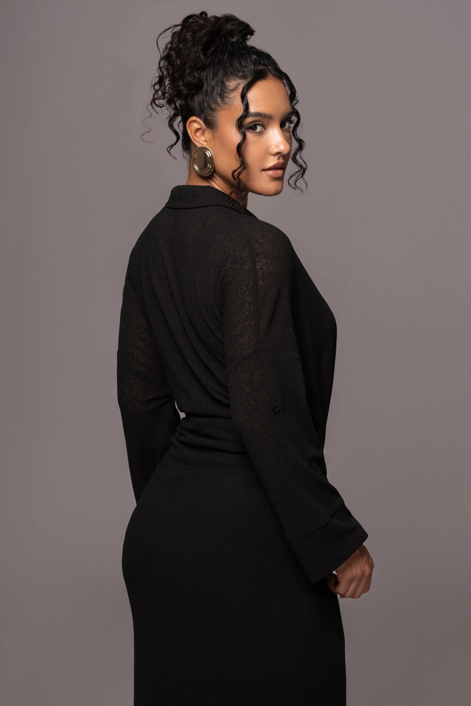 Black Sunlight Crinkled Mesh Skirt Set 9 Black Sunlight Crinkled Mesh Skirt Set - Image 7