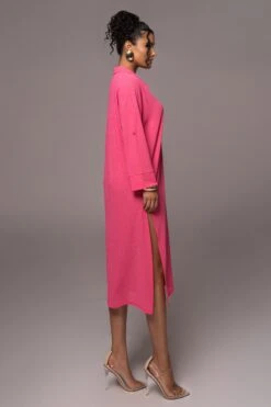 Fuchsia Sunlight Crinkled Mesh Skirt Set -Lady Clothing Store PRODUCT JUL132023 CHIFFON 259